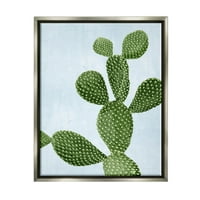 Szúrós körte sivatagi kaktusz botanikai és virágos grafikus művészet csillogó szürke keretes művészet nyomtatott fali
