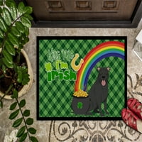 Fekete Pit Bull Terrier St. Patrick ' s Day beltéri vagy kültéri szőnyeg