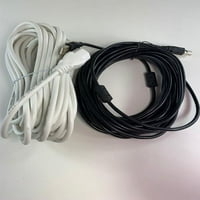 [UL felsorolt] OMNIHIL fehér 30ft AC tápkábel+30ft USB-B kábel kompatibilis Canon DR-3080CII C szkenner M11037