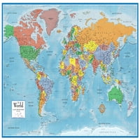 Világ Klasszikus Premier Fali Térkép Mega Poszter Laminált