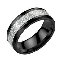 Xinqinghao Titán Acél Nyomtatás Színes Homokfúvott Gyűrűk Esküvői Zenekar Gyűrűk Nőknek Gyűrűk Férfiaknak Matt Gyűrűk