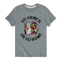 Dr. Seuss-Go Grinch Vagy Go Home-Kisgyermek És Ifjúsági Rövid Ujjú Grafikus Póló