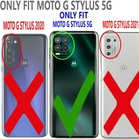 Motorola Moto G Stylus 5g tok, [Edzett üveg képernyővédővel együtt], STARSHOP Cseppvédő gyűrűs állvány fedél-tinta