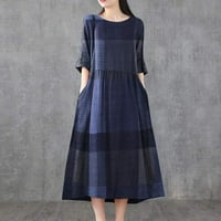 Abcnature női Maxi ruha megtakarítási elszámolási ajánlatok, női kerek nyakú nyomtatási ruha, 1 2Sleeve ruha, plusz