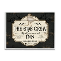 Stupell Industries Az Olde Crow Inn Halloween Sign Est. 1757, 16, Jennifer Pugh tervezése