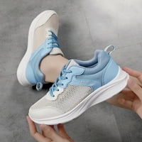 Női Csipke kényelmes cipő kültéri háló cipő futó divat sport lélegző cipők Női divat cipők Világoskék 6.5