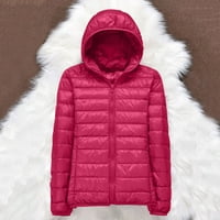 Női meleg vízálló könnyű kabát kapucnis szélálló téli kabát újrahasznosított szigeteléssel téli vékony rövid kapucnis