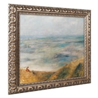 Védjegy Képzőművészet A Sea Guernsey nézete Pierre Renoir vászon művészete, arany díszes keret