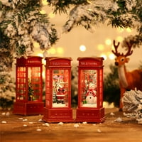 Gwong karácsonyi dísz telefonfülke alakú rajzfilm Design műanyag izzó Mikulás stílus fény otthoni
