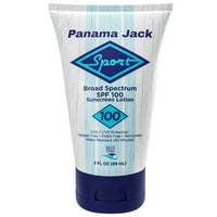 Panama Jack Sport fényvédő krém-SPF 100, széles spektrumú UVA UVB védelem, nem zsíros, PABA, Paraben, glutén és kegyetlenség