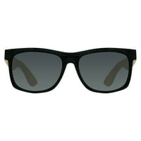 Piranha szemüveg Kauai bambusz napszemüveg matt fekete kerettel és Füstlencsével
