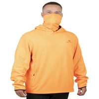 Mohás tölgy lángos narancssárga férfiak teljesítmény pulóver kapucnis nyaki gaiterrel