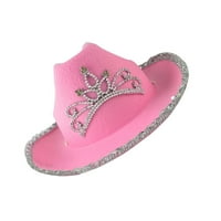 enquiret nő divat Cowboy kalapok toll dekoráció strasszos csillogó sapka Fesztivál Cosplay Party teljesítmény fejfedők