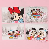 Minnie Mouse Girls grafikus és szilárd pólók, hosszú ujjú, 3-csomag, Méret 4- & Plus