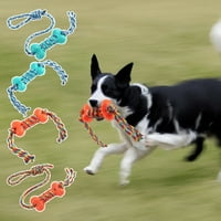 Fogcroll kutya rágó játék puha színű pamut kötél Harapásálló csont alakú kisállat kiskutya kutya fogak csiszolás játék