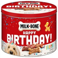 Tej-csont ízű snack kutya születésnapi kezeli, kis keksz, oz. Tin