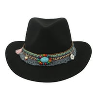 labakihah kalap téli férfiak & női szőtt cowboy kalap klasszikus cattleman kültéri kalap cilinderfekete