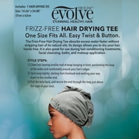 Evolve Frizz-mentes hajszárító törölköző, szürke, 1ct