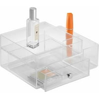 IdeSign Clarity Kozmetikai Szervező a Vanity Cabinet smink tartásához, szépségápolási termékek, egy fiók oldalsó caddy