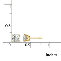 Primal Gold Karat sárga arany laboratóriumi termesztett gyémánt 1 2ctw vs si, d e f, csavarja a fülbevalókat