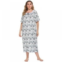 Hálóing női, pamut puha könnyű kényelmes hálóruha Lounge-wear női Molett méretű nyomtatási Sleepshirt hálóing