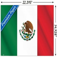Mexikó zászlaja fal poszter, 14.725 22.375