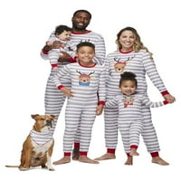 Jolly Jammies csíkos szarvasok illesztő család karácsonyi pizsama szett