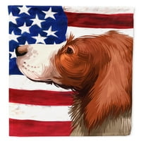 Angol Szetter Kutya Amerikai Zászló Zászló Vászon Ház Mérete