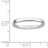 Ezüst Ródium Polírozott Gyűrű