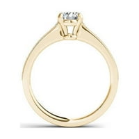 1- Carat T.W. Diamond Classic 14KT sárga arany eljegyzési gyűrű