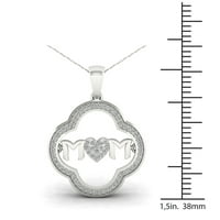 Imperial 1 5ct TDW Diamond 10K fehérarany anya szív medál nyaklánc