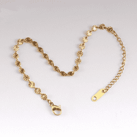 Arany apró lánc karkötő 18K aranyozott töltött finom kézzel készített minimalista Link karkötő nőknek