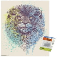Rachel Caldwell-oroszlánfej fali poszter Nyomócsapokkal, 14.725 22.375