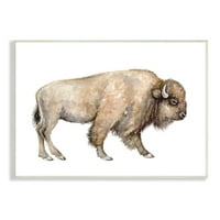 Stupell Industries Wild Buffalo akvarell portré gyermek óvoda vadon élő állatok, 10, A Fo Hollow Studios tervezése