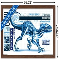 Jurassic World: Bukott Királyság-Indo-Raptor Fali Poszter, 14.725 22.375