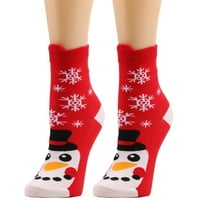 Huaai női téli fül karácsonyi nyomtatás zokni szuper puha meleg zokni szürke
