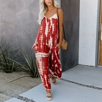 Inleife Jumpsuits Női Clearance Divat Alkalmi Tavaszi Nyári Nyomtatott Női Off-vállpánt Jumpsuit