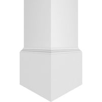 Ekena Millwork 6 W 9'H Premium Square Non Tapsed Smooth PVC endura-kézműves oszlopcsomagoló készlet, Mission Capital