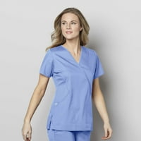 Wonderwink Wonderwork 102-Nők Mock Wrap Scrub teteje