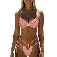 Úszónadrág női fürdőruha női nyári Bikini szilárd heveder Női Split fürdőruha Bikini úszódeszka rövidnadrág Női Nylon