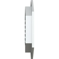 Ekena Millwork 18 W 24 H függőleges csúcsos gable szellőztetés: Funkcionális, PVC Gable Vent W 1 4 Sík burkolat keret