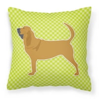 Bloodhound Pepita Zöld Szövet Dekoratív Párna
