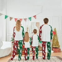 Sunisery karácsonyi családi ruhák ruhák Párok gyerekeknek kutya fa Nyomtatás Hosszú ujjú póló + nadrág nadrág Pjs szett