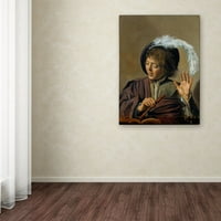 Énekes fiú fuvolával 'vászon művészete Frans Hals
