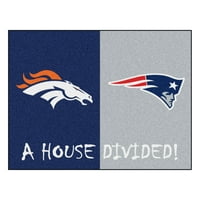- Broncos Patriots Ház osztott szőnyeg 33.75 x42. 5