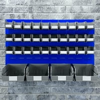 Triton termékek 6 Locbin 18ga Kék epoxi bevonatú zsaluzat-Panel tárolására műanyag függesztett tartályok, 48W 24H,