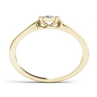 Carat T.W. Gyémánt klaszter 10KT sárga arany eljegyzési gyűrű