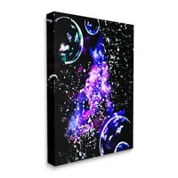 Merész lila Galaxy köd művészet gyerekeknek festett galéria csomagolt vászon nyomtatott fali művészet