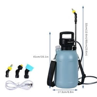 1. Gal l elektromos kerti Spray USB töltő fogantyúval, gyom Spray Spray fúvókákkal, behúzható pálcával, kerti vállpánt