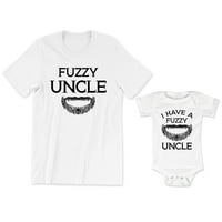 Fuzzy bácsi Férfi póló Vicces szakáll grafikus póló van egy Fuzzy bácsi baba Body gyerekek kisgyermek ing